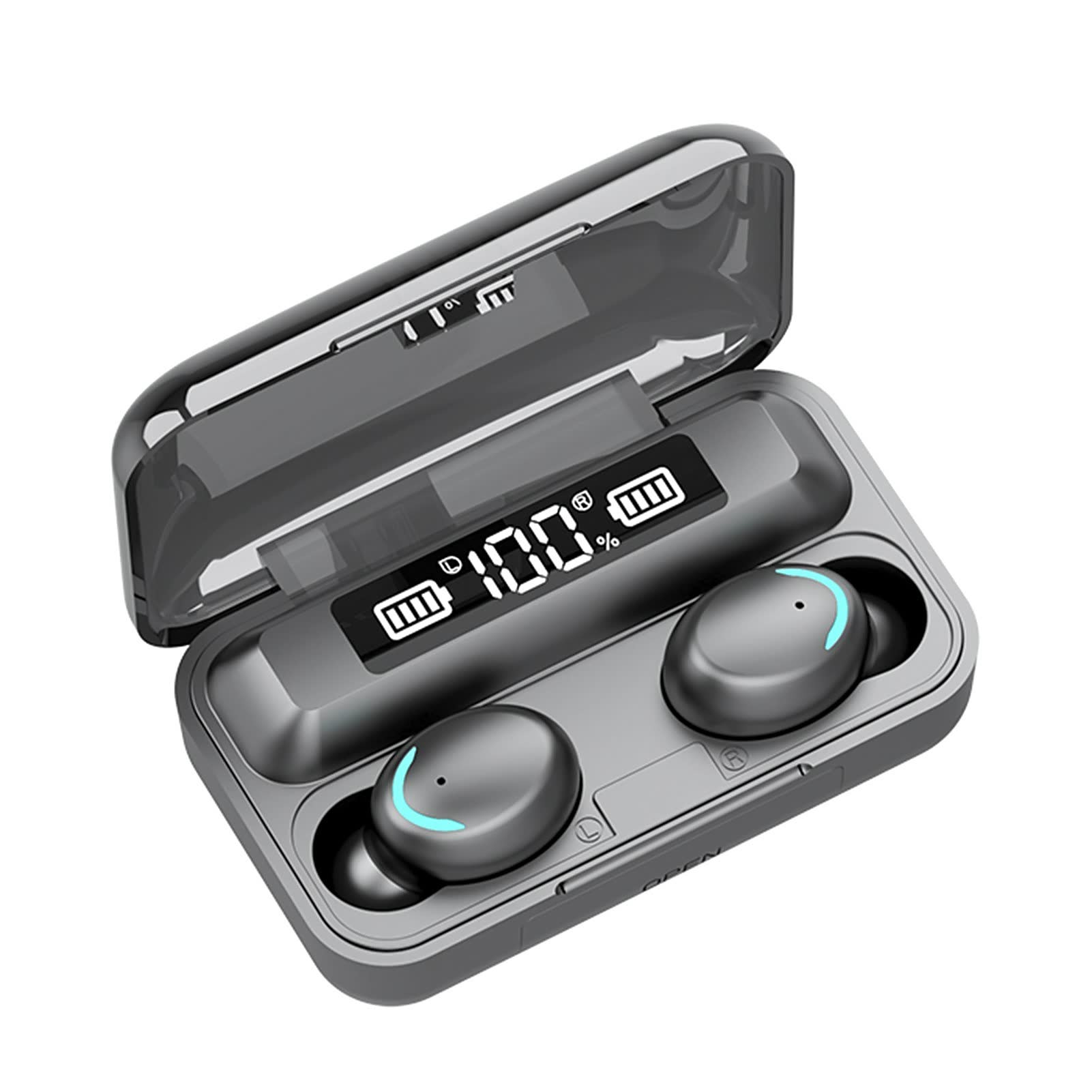 5.1 BT Connected Headset LEDs Sensitive Touching Binaural Speaker Built-in 1500mAh High Capacity Rechargeable Batterys Storage Box