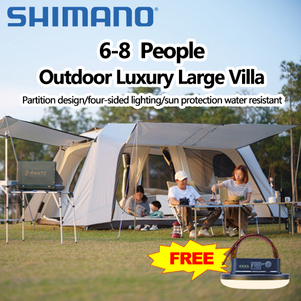 【Shimano] 6-8 people fully automatic large space waterproof camping tent