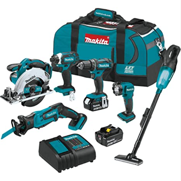 Makita XT1501 18V LXT® LithiumIon Cordless 15Pc. Combo Kit (3.0Ah)